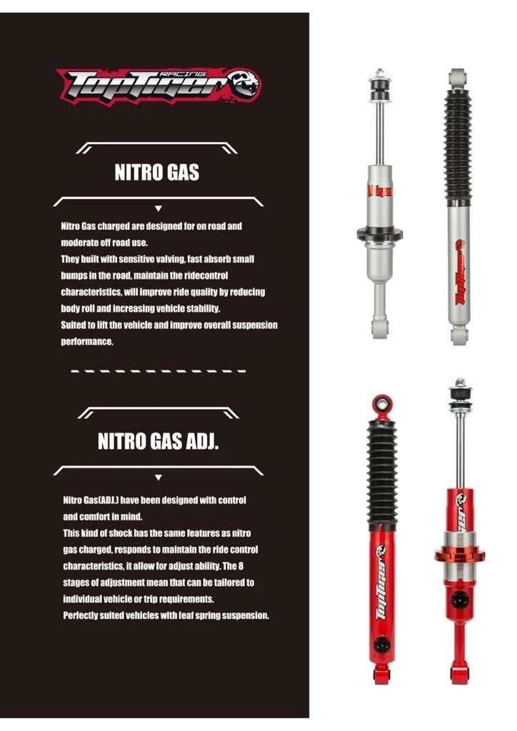 FOTON TUNLAND V9 REAR SHOCK ABSORBERS HEAVY DUTY ADJUSTABLE (Copy)