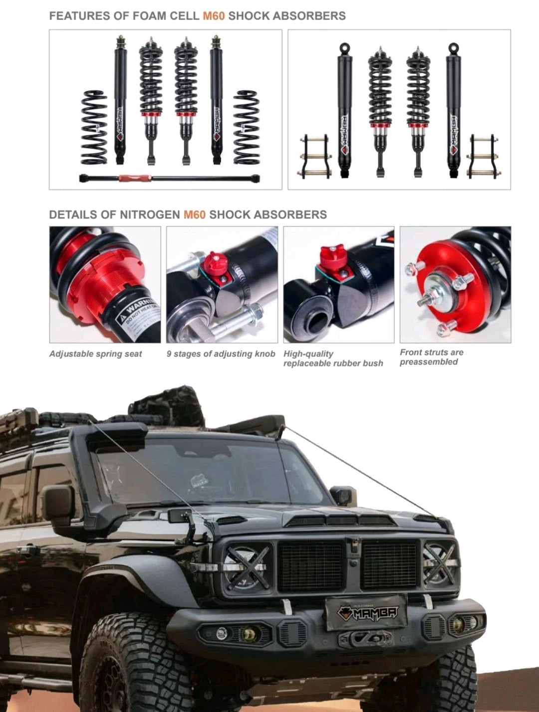 BYD SHARK 6 LIFT KIT by Mamba Racing 1.5inch
