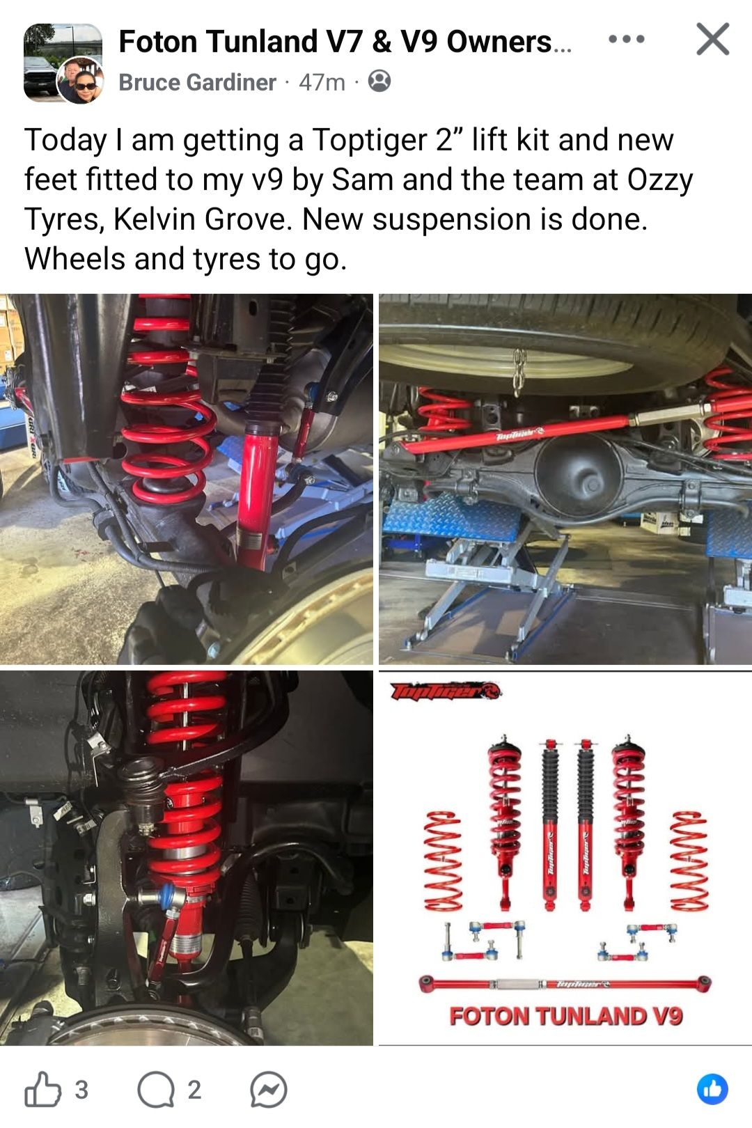 FOTON TUNLAND V9 (Rear Coil Model) – 2" Nitro Lift Kit FULL KIT