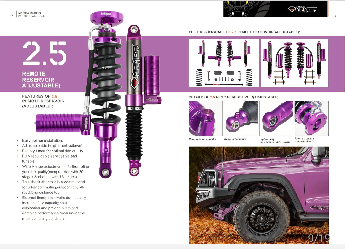 BYD Shark 6 Lift Kit – Mamba Racing 1.5” Remote Reservoir RACING SERIES