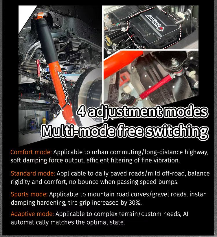 GWM TANK 300 / 500 Electronic Controlled Damper - ECD LIFT KIT By Desert Mamba Racing