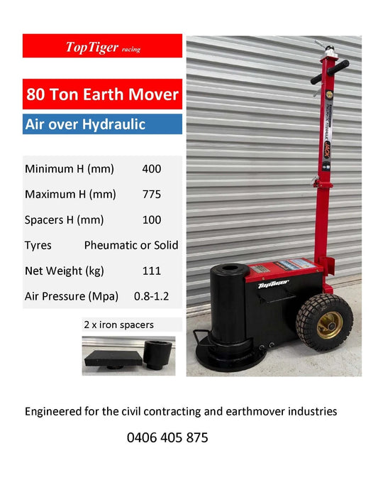 80T Air Hydraulic Trolley Jack Earth Mover 80T jack